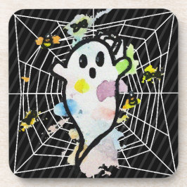 Porta-copo Web Ghost Spider de Aquarela Halloween