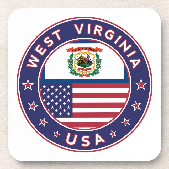 Porta-copo West Virginia, West Virginia Sticker, capa de tele (Frente)