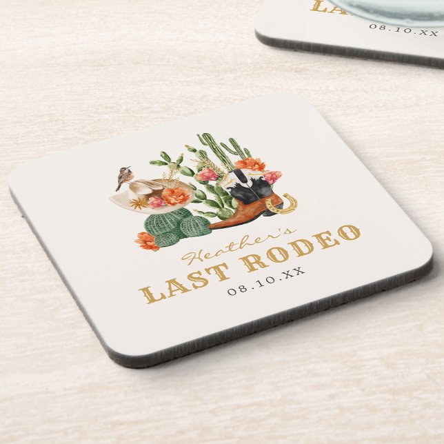 Porta-copo Western Boho (Western Theme Last Rodeo Boho Beverage Coaster by Painted Paperie
)