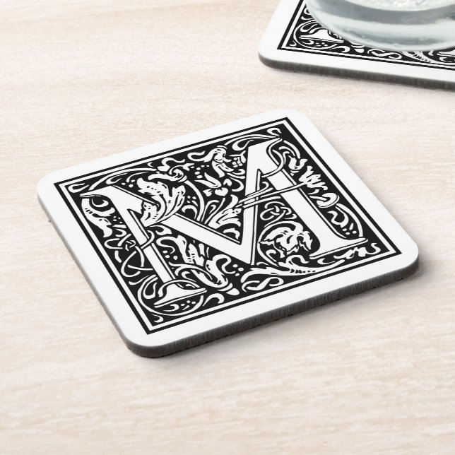 Porta-copo William Morris Alphabet "M" (Left Side)