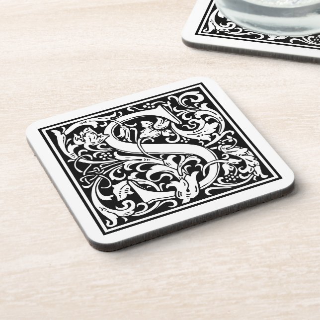 Porta-copo William Morris Alphabet "S" (Left Side)