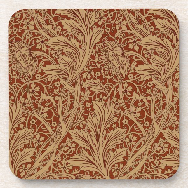 Porta-copo William Morris Arcadia Jardim Floral Flor Classi (Frente)