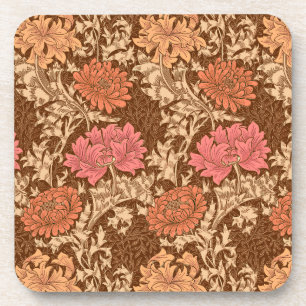 Porta-copo William Morris Chrysanthemums, Brown and Rust