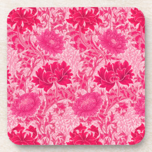 Porta-copo William Morris Chrysanthemums, Fuchsia Pink