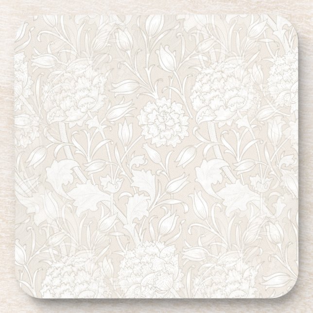 Porta-copo William Morris Floral Patterno na Sepia (Frente)