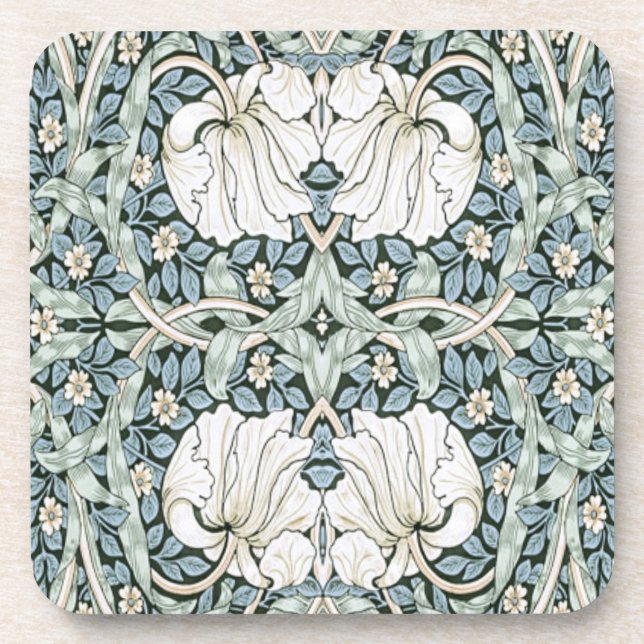 Porta-copo William Morris Pimpernel Blue Intricate Pattern  (Frente)