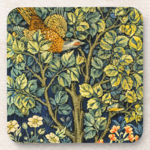 Porta-copo William Morris Vintage Faisão Esquilo Flor