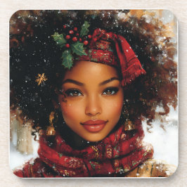 Porta-copo Winter Glow Afrocentric Queen – Holiday Art