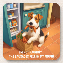 Porta-copo Wire Fox Terrier - I'm Not Naughty