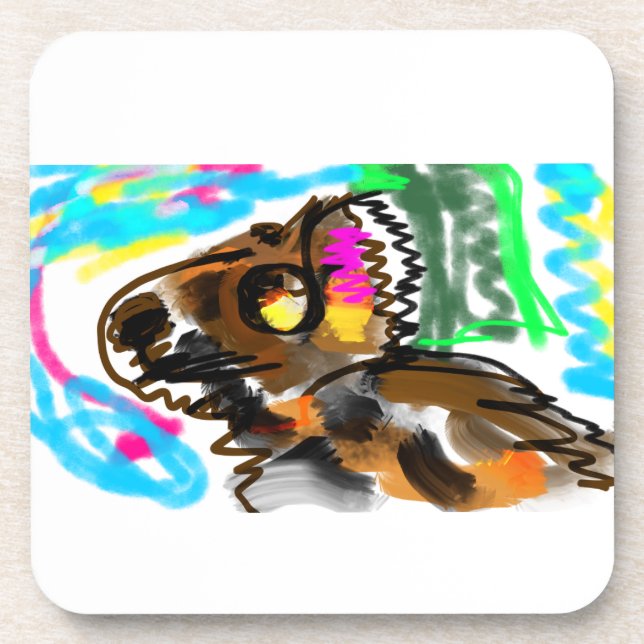 Porta-copo Wolf art outono (Frente)
