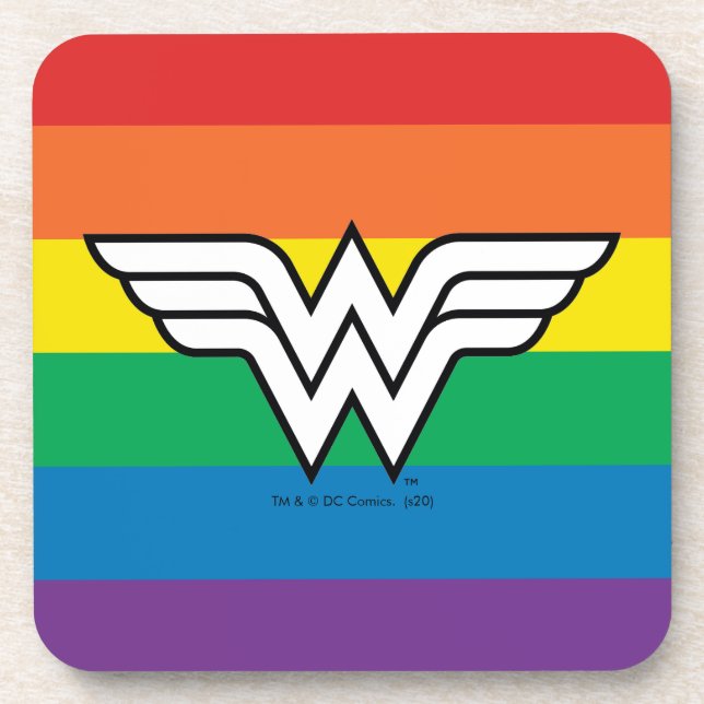 Porta-copo Wonder Woman Rainbow Logo (Frente)