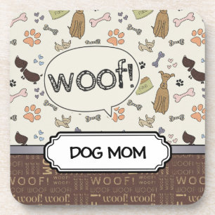 Porta-copo WOOF! Pino Lover - Padrão de puppies personalizado
