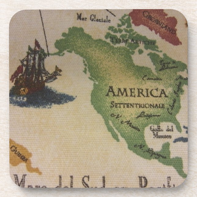 Porta-copo World Map - America (Frente)