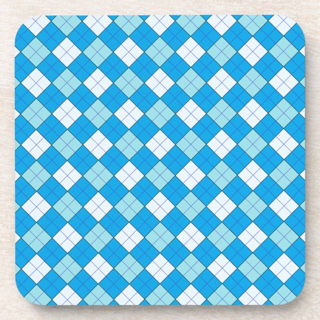 Porta-copo Xadrez azul (Frente)