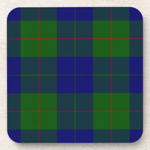 Porta-copo Xadrez azul-tartan-de-clã-barro