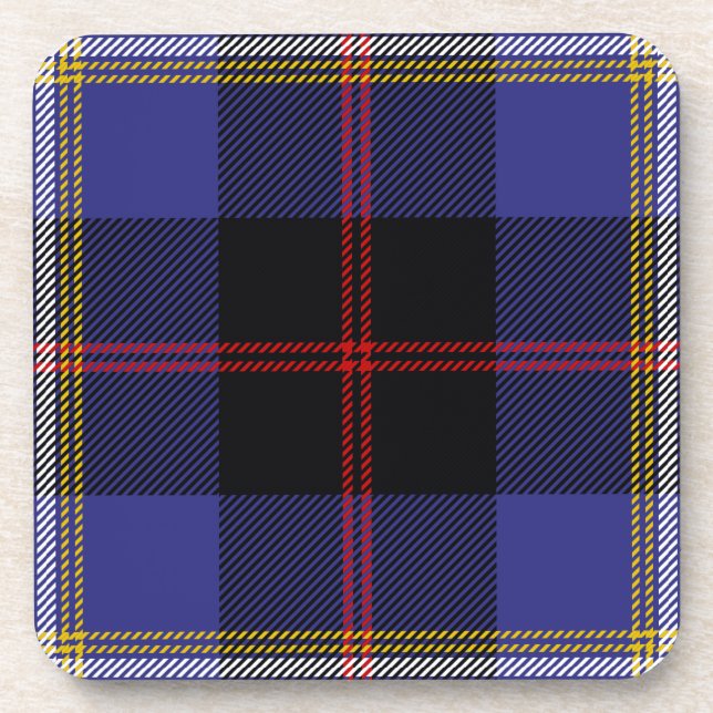 Porta-copo Xadrez do Scottish Clan Hill Tartan (Frente)