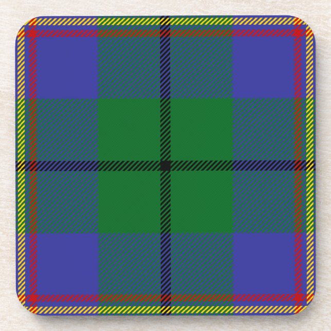 Porta-copo Xadrez escocesa Clan Carmichael Tartan (Frente)