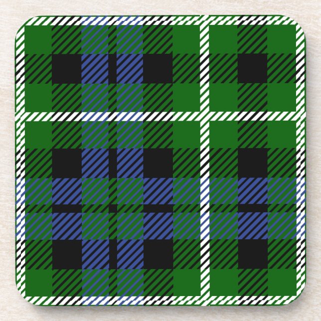 Porta-copo Xadrez escocesa Clan Graham Tartan (Frente)
