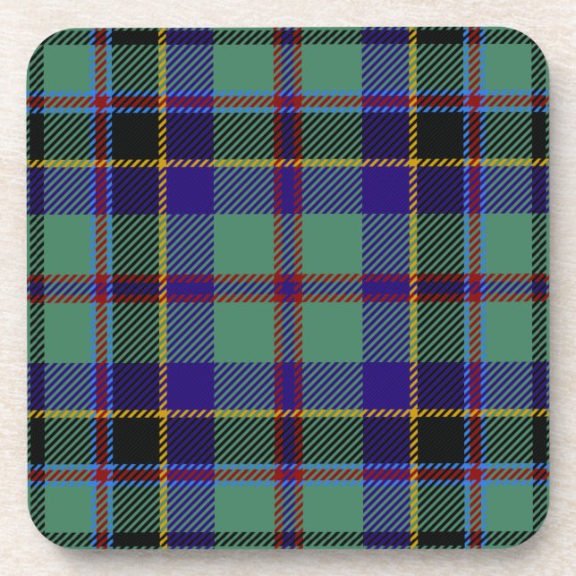 Porta-copo Xadrez Escocesa Clan Stevenson Tartan (Frente)