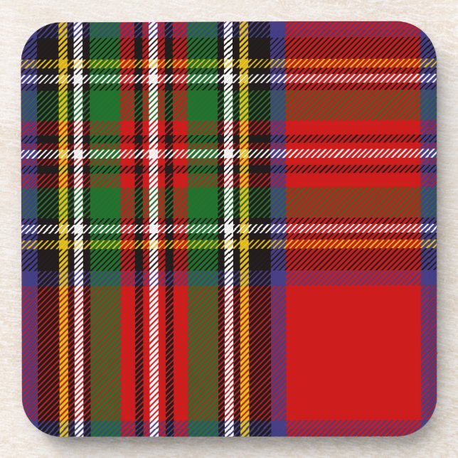Porta-copo Xadrez Escocesa Clan Stewart Tartan (Frente)
