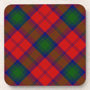 Porta-copo Xadrez verde-vermelha Lindsay tartan