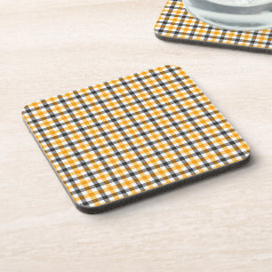 Porta-copo Xadrezinho amarelo preto e branco
