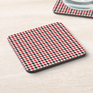 Porta-copo Xadrezinho Ginga Vermelho Preto e Branco