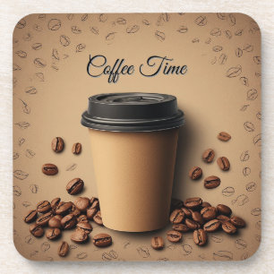 Porta-copo Xícara de Café Flutuante Com Grãos de Café