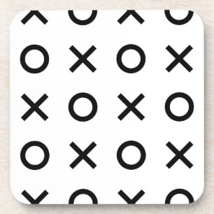 Porta-copo Xs e Os Brancos e Pretos