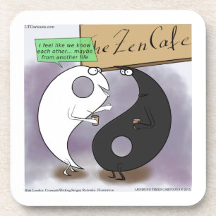 Porta-copo Yin Meets Yang Zen Funny