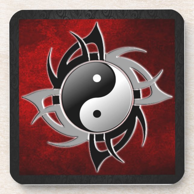 PORTA-COPO YIN YANG 3D TRIBAL (Frente)