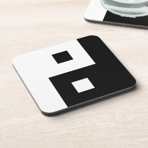 Porta-copo Yin Yang ao quadrado