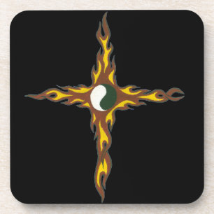 Porta-copo Yin Yang Fire Cross