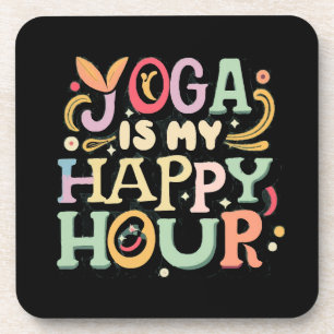 Porta-copo Yoga É Minha Hora Feliz