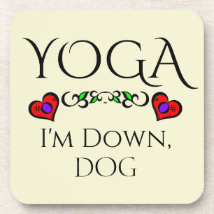 Porta-copo Yoga, estou em baixo, Coaster de Bebidas Caninas