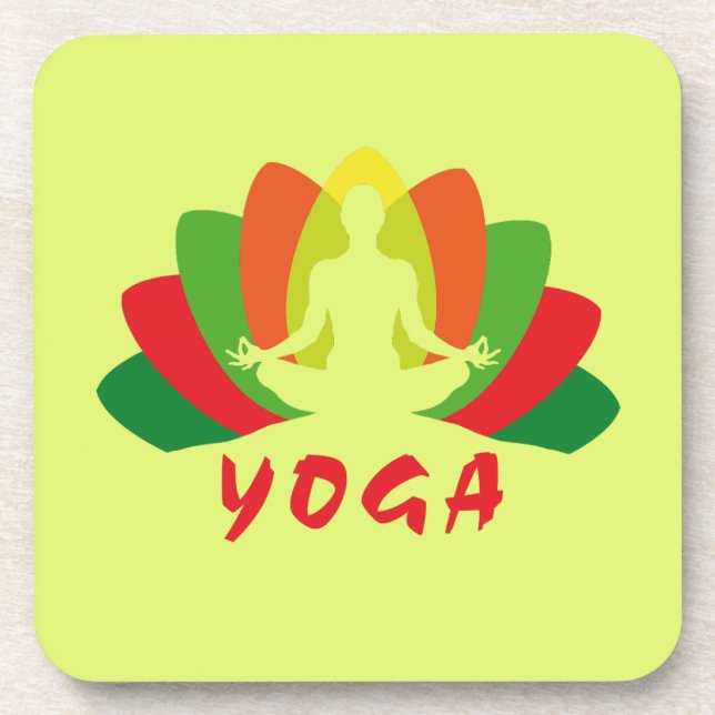 Porta-copo Yoga Flor de Loto (Frente)