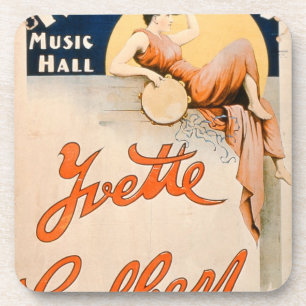 Porta-copo 'Yvette Guilbert (c.1869-1944) em Koster e em Bial