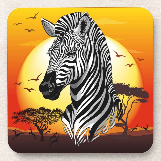 Porta-copo Zebra African Savanna Wild Animal (Frente)