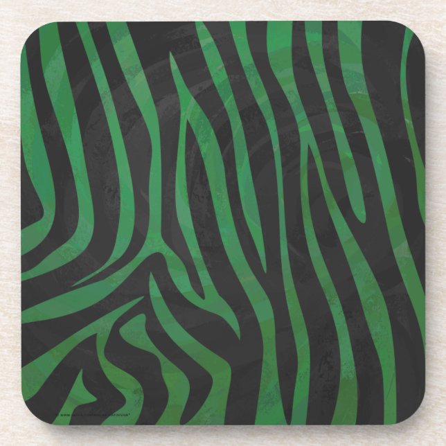 Porta-copo Zebra Black e Green Impressão (Frente)