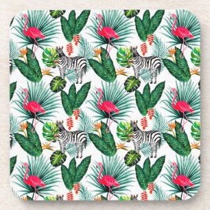 Porta-copo Zebra e Flamingo