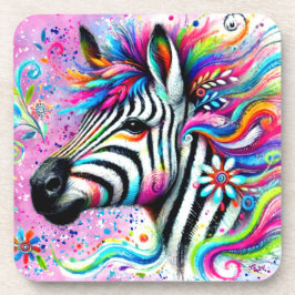 Porta-copo Zebra Floral Rosa-Rosa-Rosa-Rosa-Cinzenta Verde-Ma