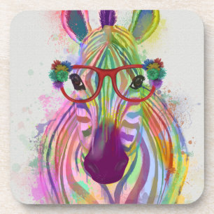 Porta-copo Zebra Rainbow Splash