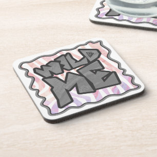 Porta-copo Zebra, Rosa e Branco