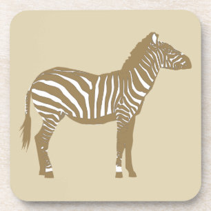 Porta-copo Zebra - Taupe Tan e Branco