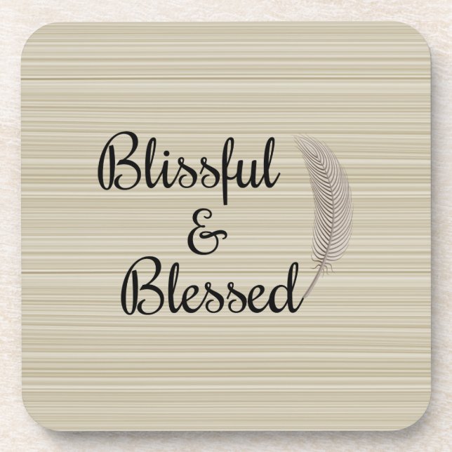 Porta-copo Zen angel feather White Beiges portas copos (Frente)