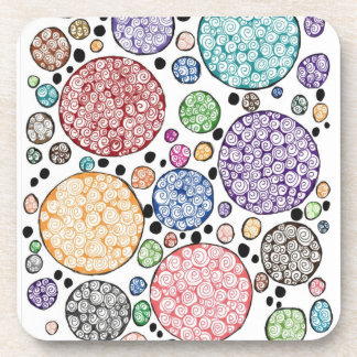 Porta-copo Zentangle circles pattern
