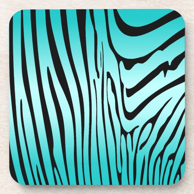 Porta-copo Zesty Zebra Cyan (Frente)