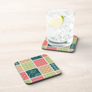 Porta-copo Zigzag, Chevron, Gingham, Bolinhas, Patchwork