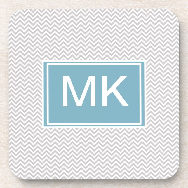 Porta-copo ZigZag de Cinzas simples (Frente)