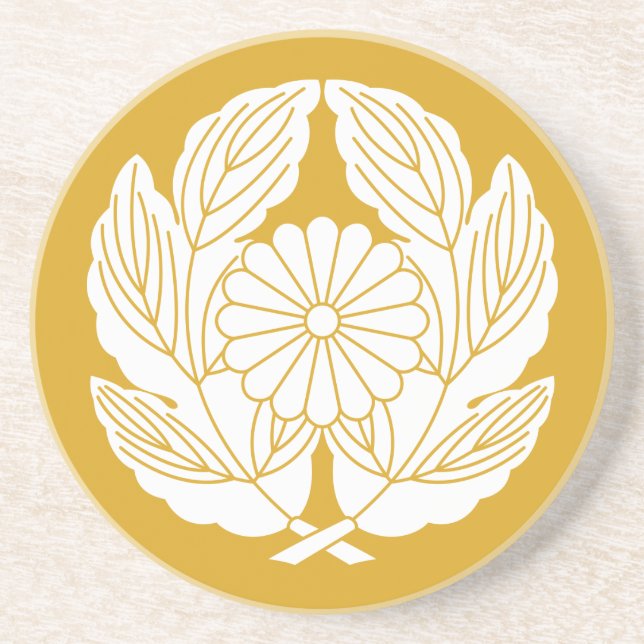 PORTA-COPOS 抱 き 菊 の 葉 に 菊 (Frente)